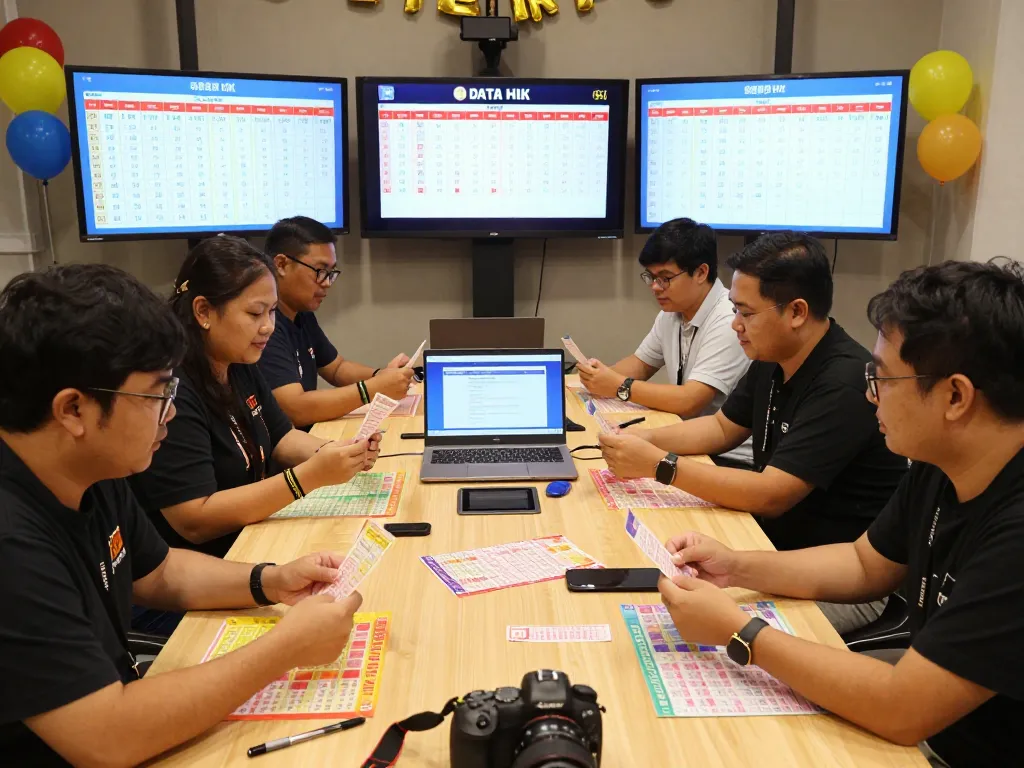 Exciting Togel Hongkong betting scene showcasing Data HK results, players engaged with colorful tickets and modern betting technology.
