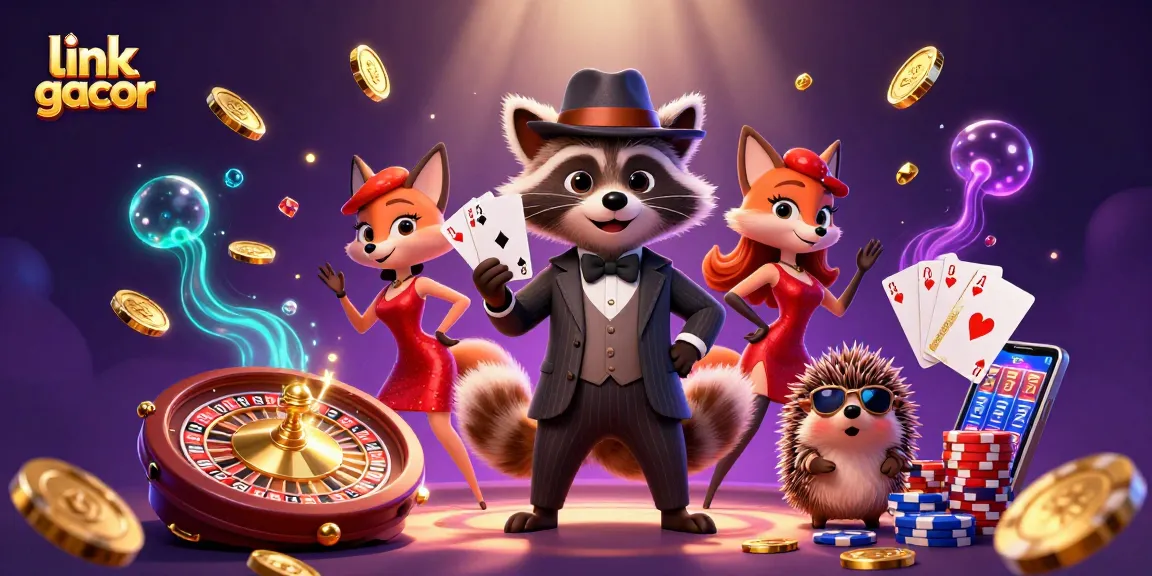 Experience the excitement of link gacor slots with vibrant characters and thrilling casino elements.