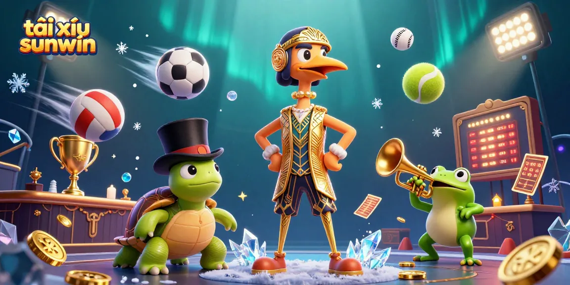 Experience thrilling gameplay with tài xỉu sunwin in a vibrant 3D casino scene filled with energy.