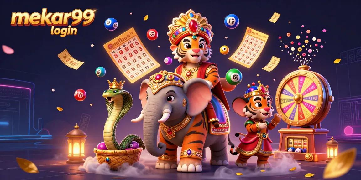 Experience thrilling moments with mekar99 login at this vibrant online casino illustration.