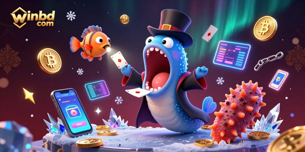 Experience the magic of winbd com with a vibrant 3D casino scene featuring dynamic characters and interactive game elements.