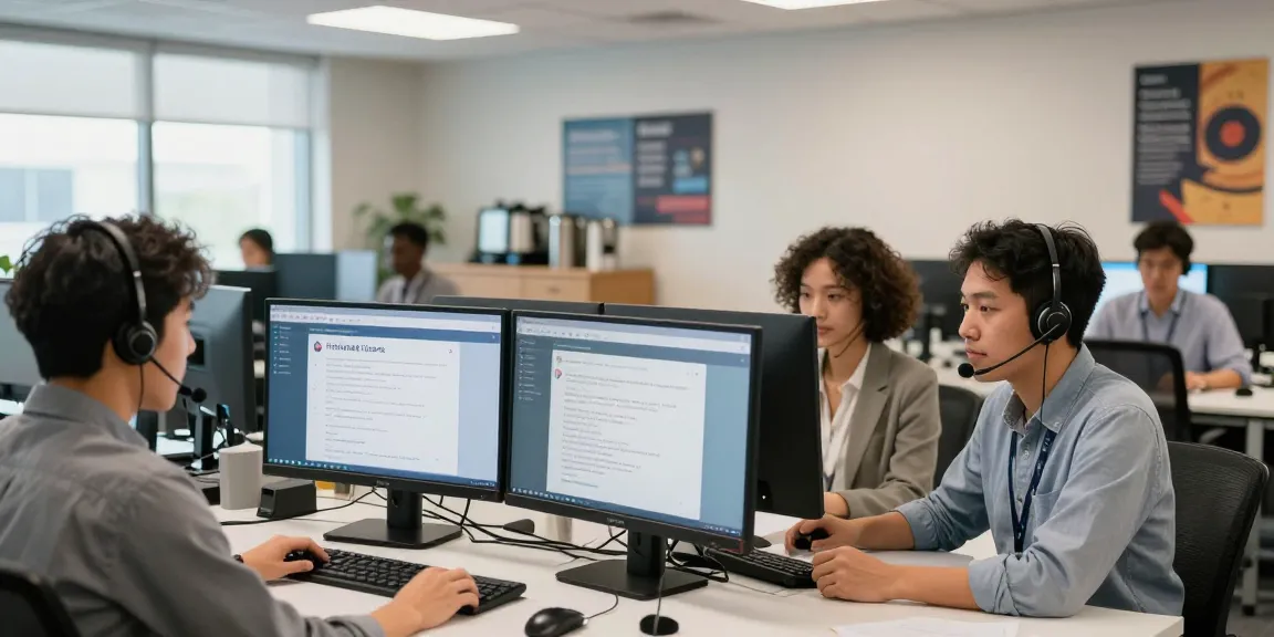 Telus-Technical-Support team providing expert assistance in a modern tech support center.