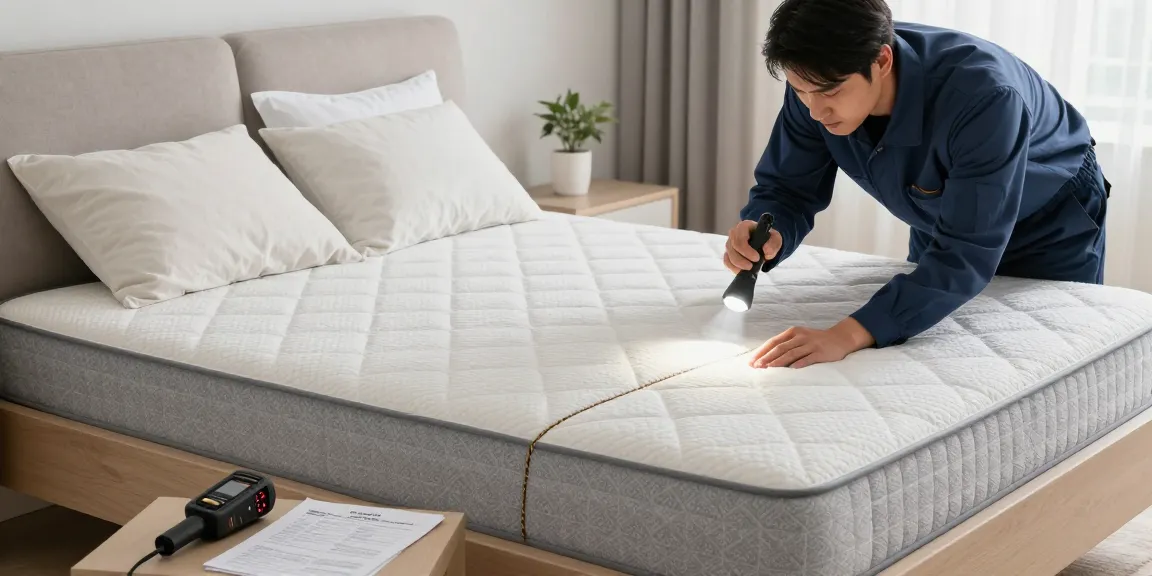 Effective bed bug treatment in a home bedroom with pest control technician inspecting mattress seams.