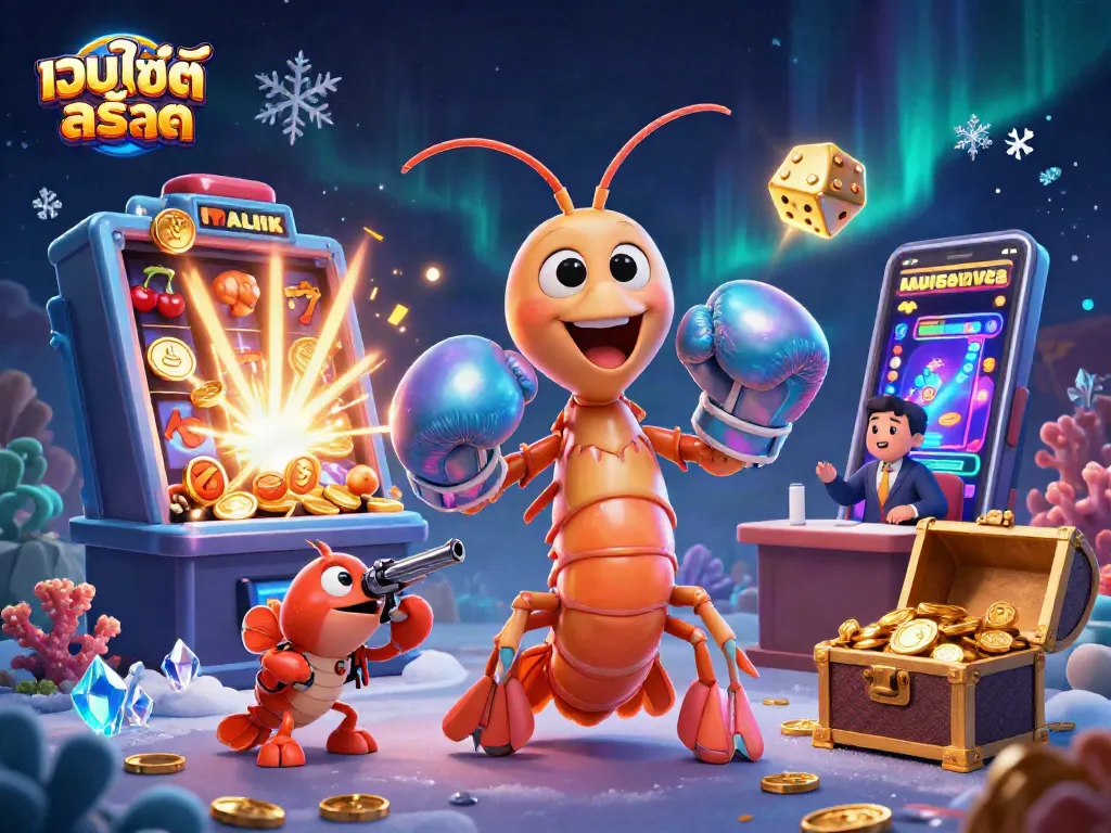 สไตล์ 3D การ์ตูน เว็บไซต์สล็อต ด้วยสัตว์ทะเลอย่างม้าน้ำและเครื่องสล็อต