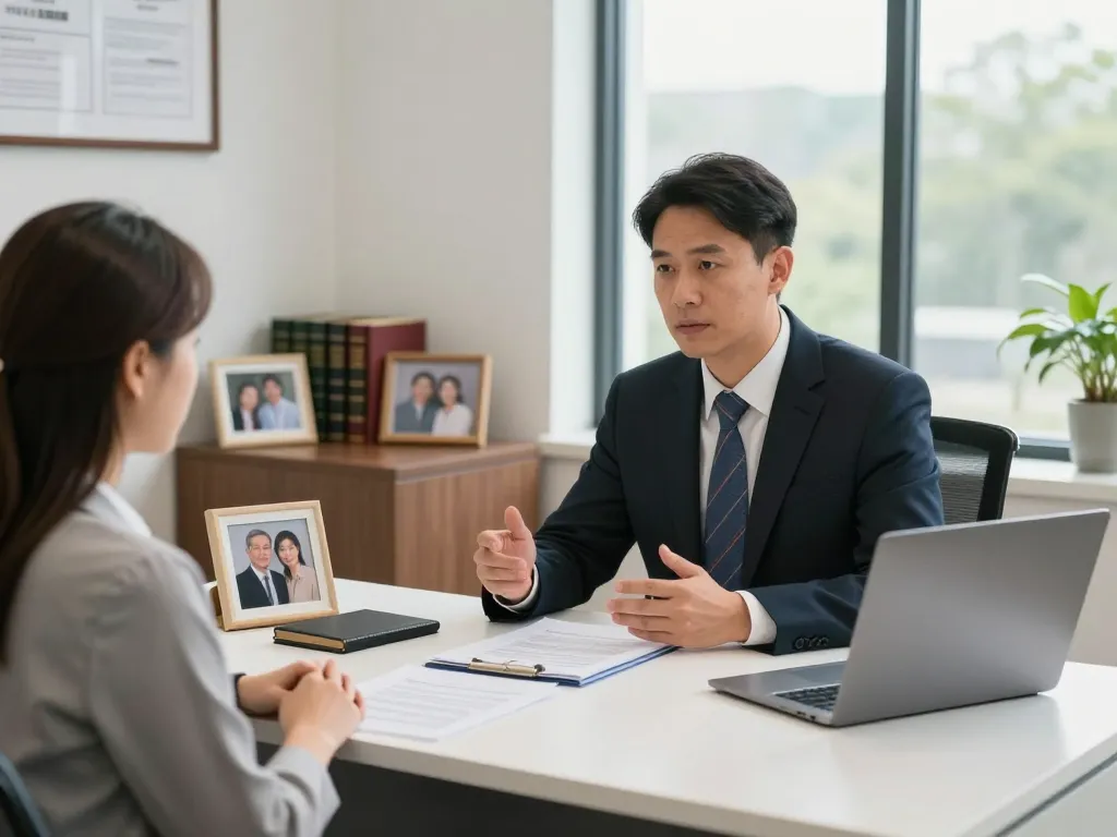 Norfolk Personal Injury Lawyer consulting with a client in a welcoming law office.