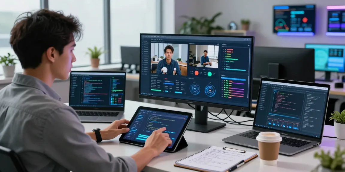 AI image detector technology in a modern workspace with data analysis.