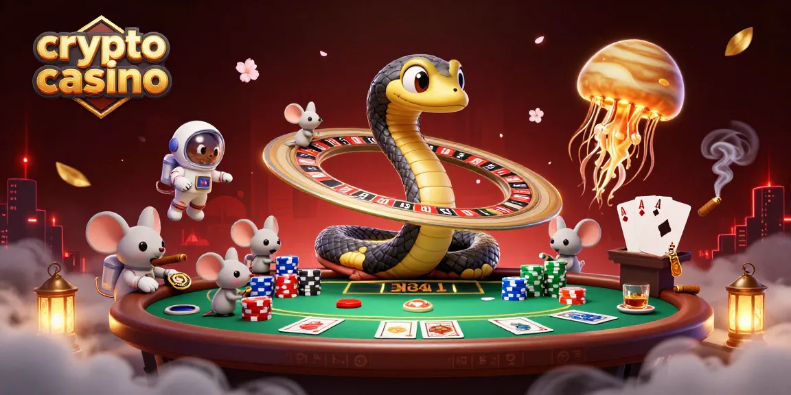 Placer des paris au crypto casino avec un serpent de Saturne en roulette et des astronautes.