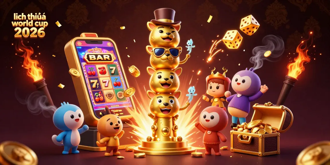 Experience the excitement of lịch thi đấu world cup 2026 with a festive 3D casino scene.
