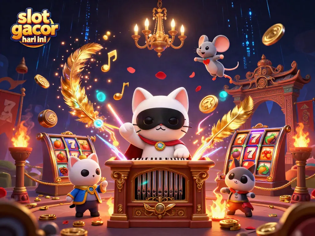 Experience the thrill of slot gacor hari ini with dynamic visuals and engaging characters in a vibrant casino scene.
