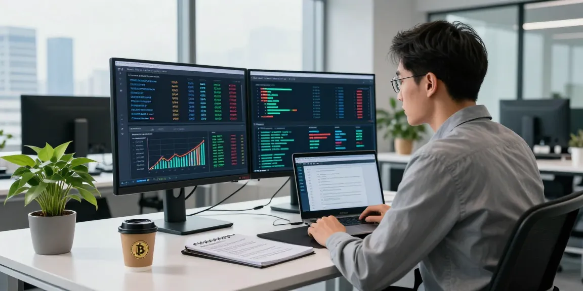 Reviewing strategies to recover stolen cryptocurrency in a modern office.