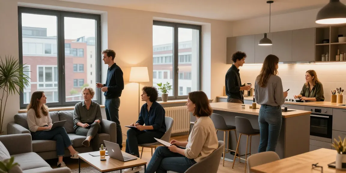 Moderne Monteurzimmer Hannover, stilvolles Wohnambiente mit Geschäftsreisenden.