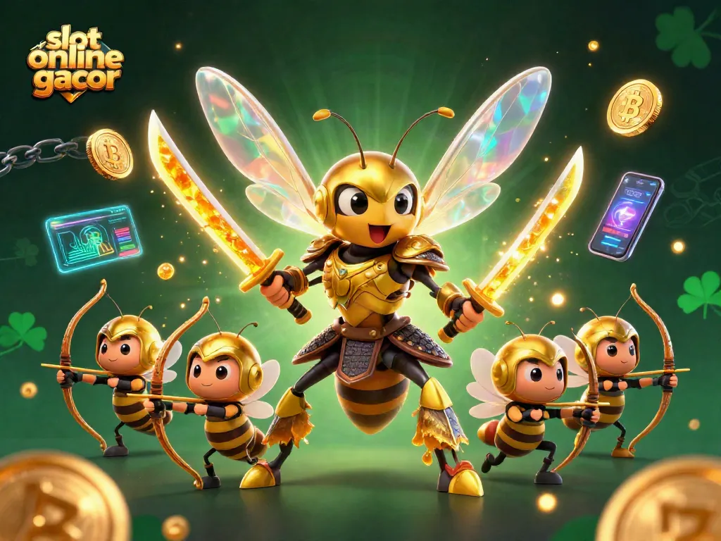 Experience slot online gacor excitement with interactive golden hornet samurai and bee archers.