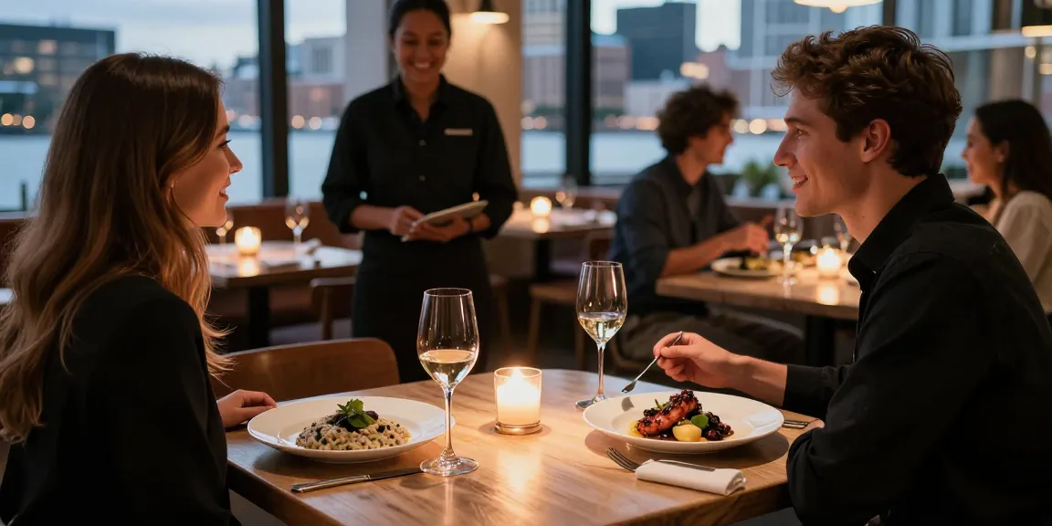 Couple dining at TrestleOnTenth showcasing Sydney303 Daftar gourmet dishes in a warm atmosphere.