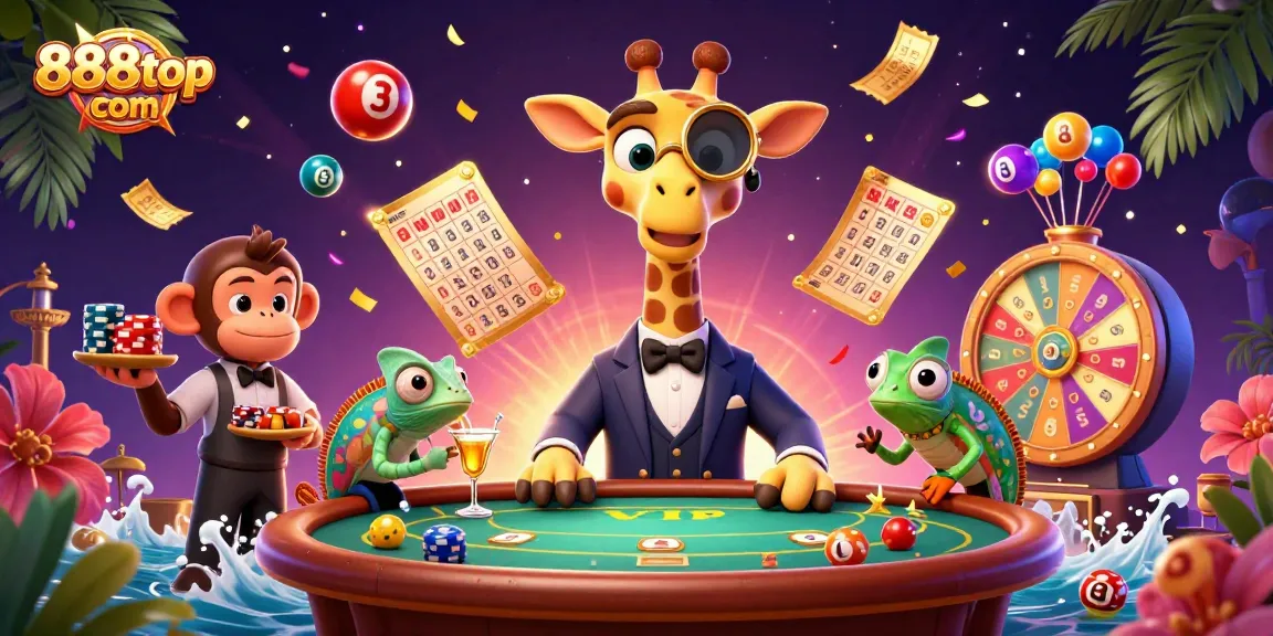 Experience thrilling gameplay at 888top com with a vibrant scene showcasing a unique casino atmosphere full of rewards.