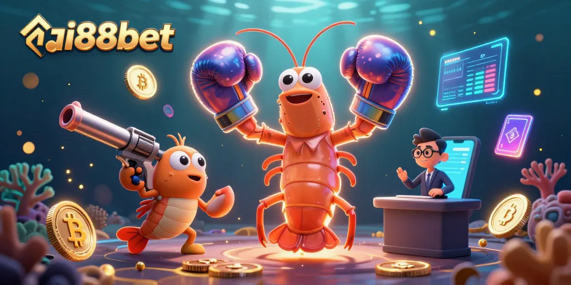 Engage with ai88bet for thrilling casino experiences featuring vivid underwater characters and glowing crypto elements.