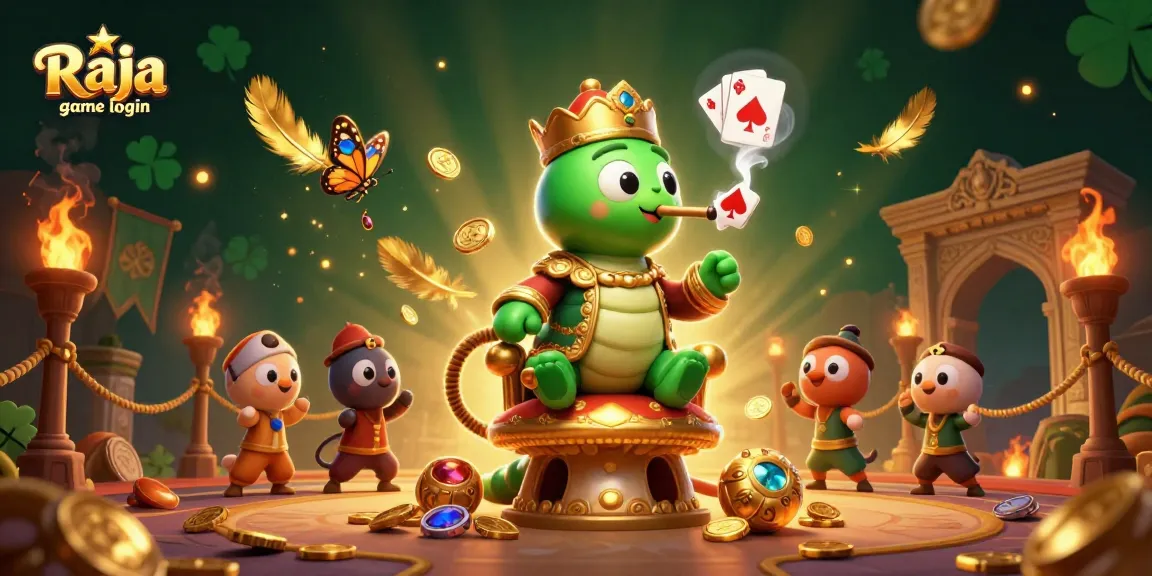 Engage with Raja game login to explore this vibrant 3D casino-inspired illustration.