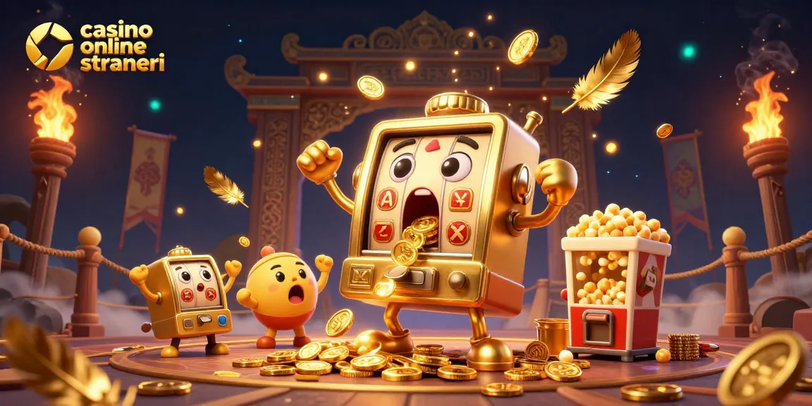 I migliori casino online stranieri con il famoso slot machine dorato che vince un jackpot con monete che escono dalla bocca.