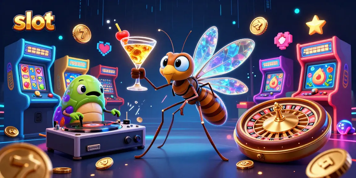 Mainkan slot dengan karakter unik dan elemen kasino yang menarik di ilustrasi 3D.
