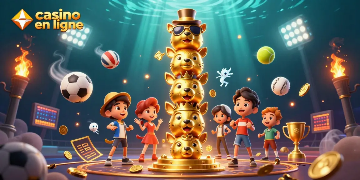 Plongez dans le monde du casino en ligne avec une illustration vibrante et animée.