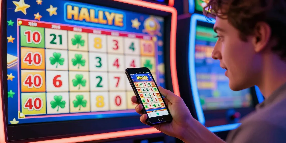Engaged player watching JNETOTO live draw results with excitement in a vibrant online lottery setting.