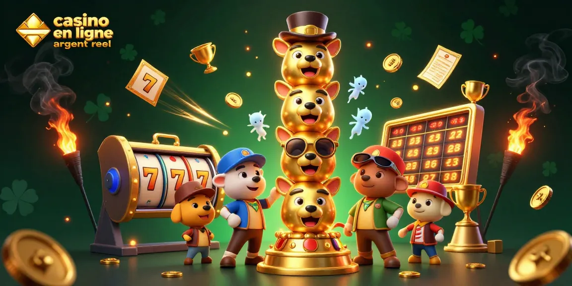 Découvrez le casino en ligne argent réel avec des éléments de machine à sous et un totem captivant.