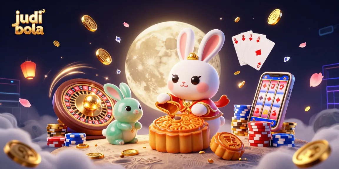 Permainan judi bola seru di kasino berpadu dengan gambar karakter imut, uang emas, dan kartu bermain!