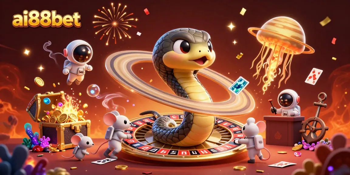 Experience thrilling bets at ai88bet with astronaut mice and cosmic gaming elements in an engaging 3D scene.
