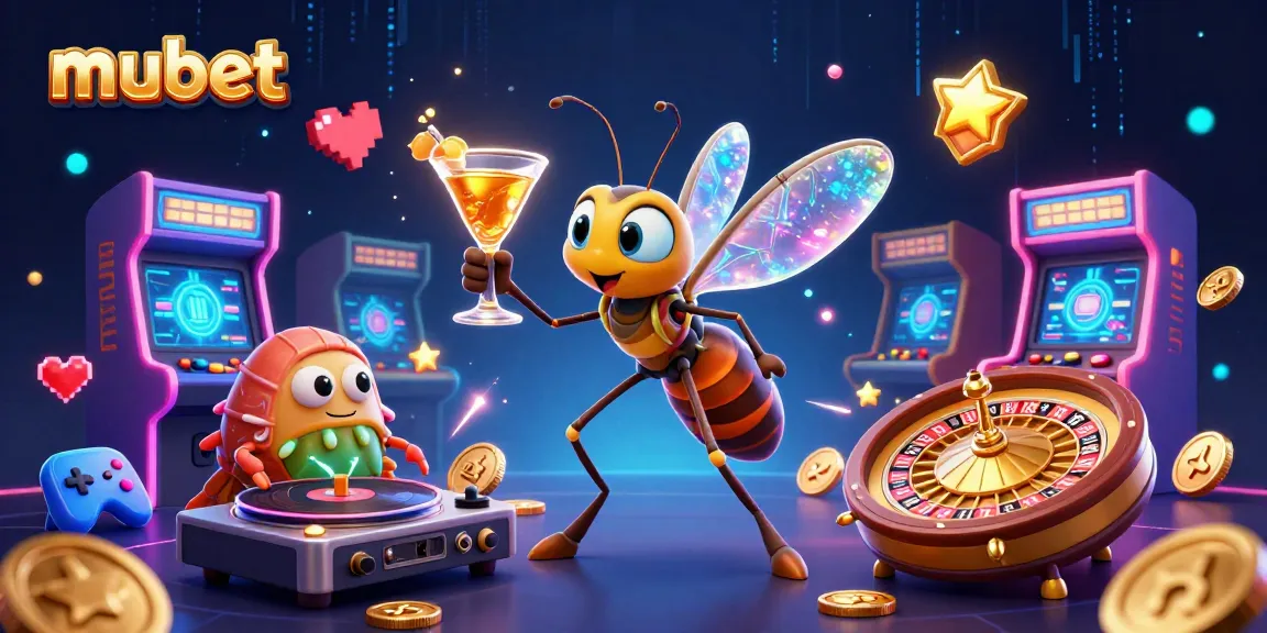 Engage with mubet casino gaming featuring a vibrant and animated 3D scene of unique characters.