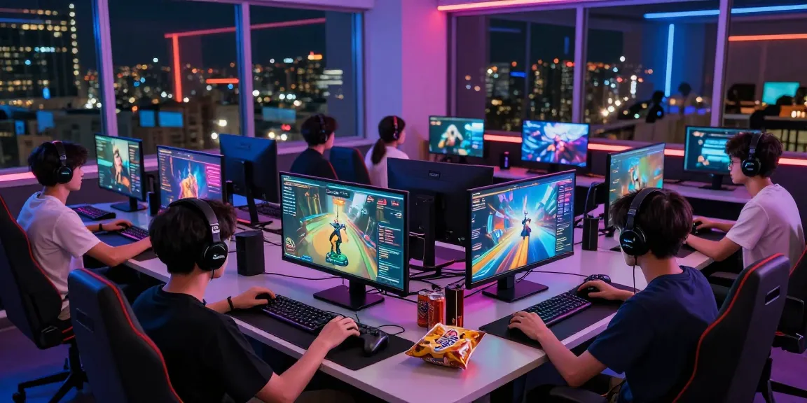 Engaging online gaming scene at https://naga2000.tech, showcasing diverse players immersed in high-action multiplayer games and electrifying ambiance.