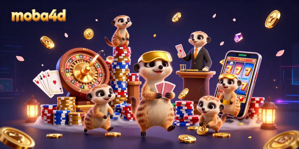 Experience the excitement of moba4d as meerkats manage a lively casino with spinning roulette and sparkling gems.